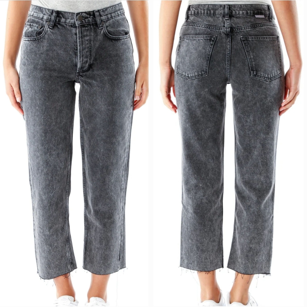 Boyish Tommy High Rise Straight Jean Fray Crop Ankle Sustainable Vegan Recycled